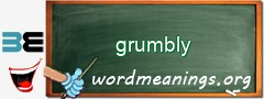 WordMeaning blackboard for grumbly